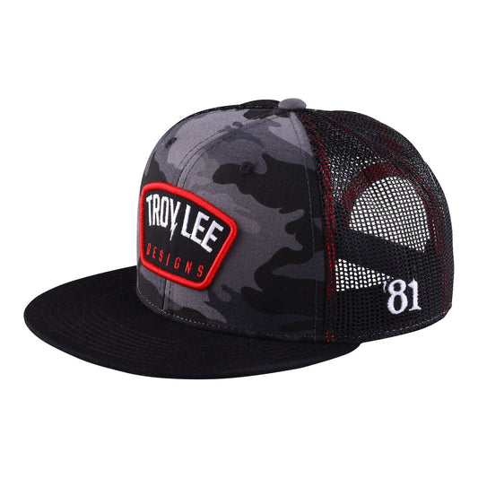 Troy Lee Designs Jockey Snapback Bolt Patch Negro/Camo-ProCircuit