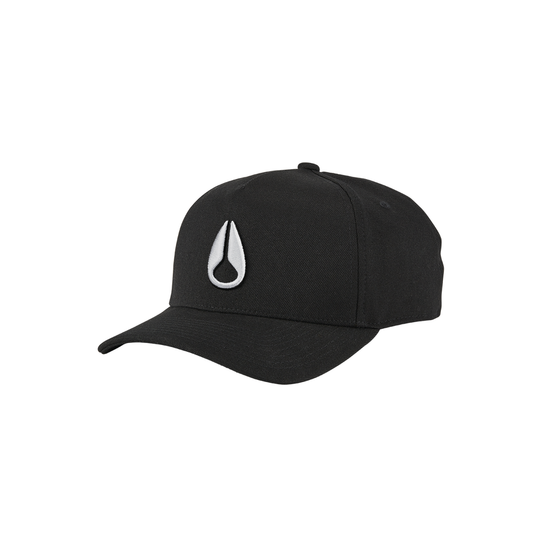 Gorro Nixon DeepDown Athletic Snap Negro Blanco