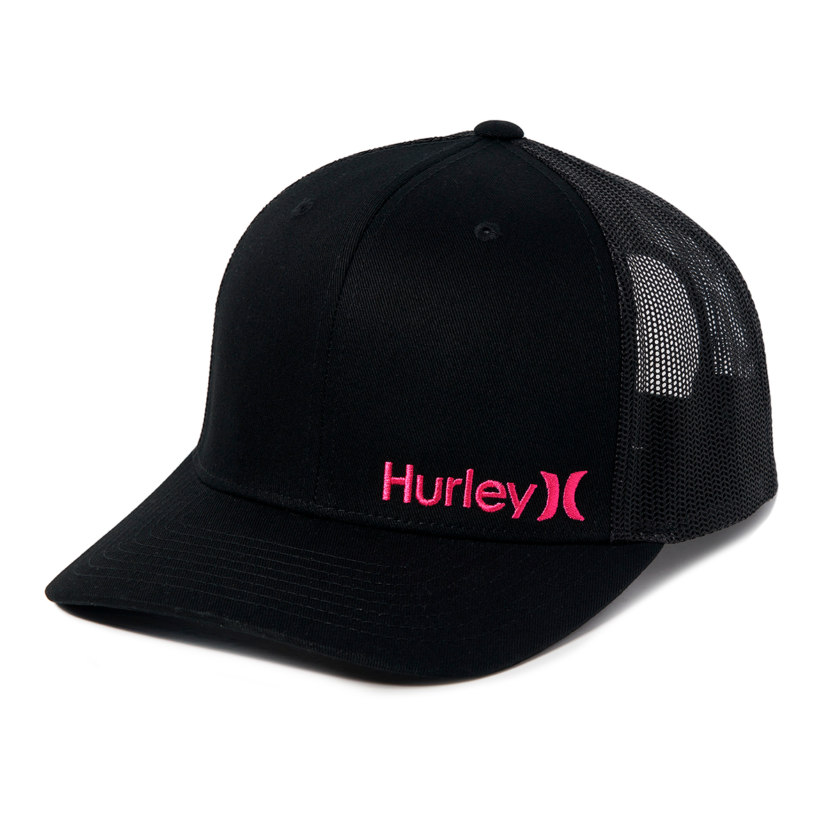 Gorro Hurley Corp Stapley Trucker Negro Rosado