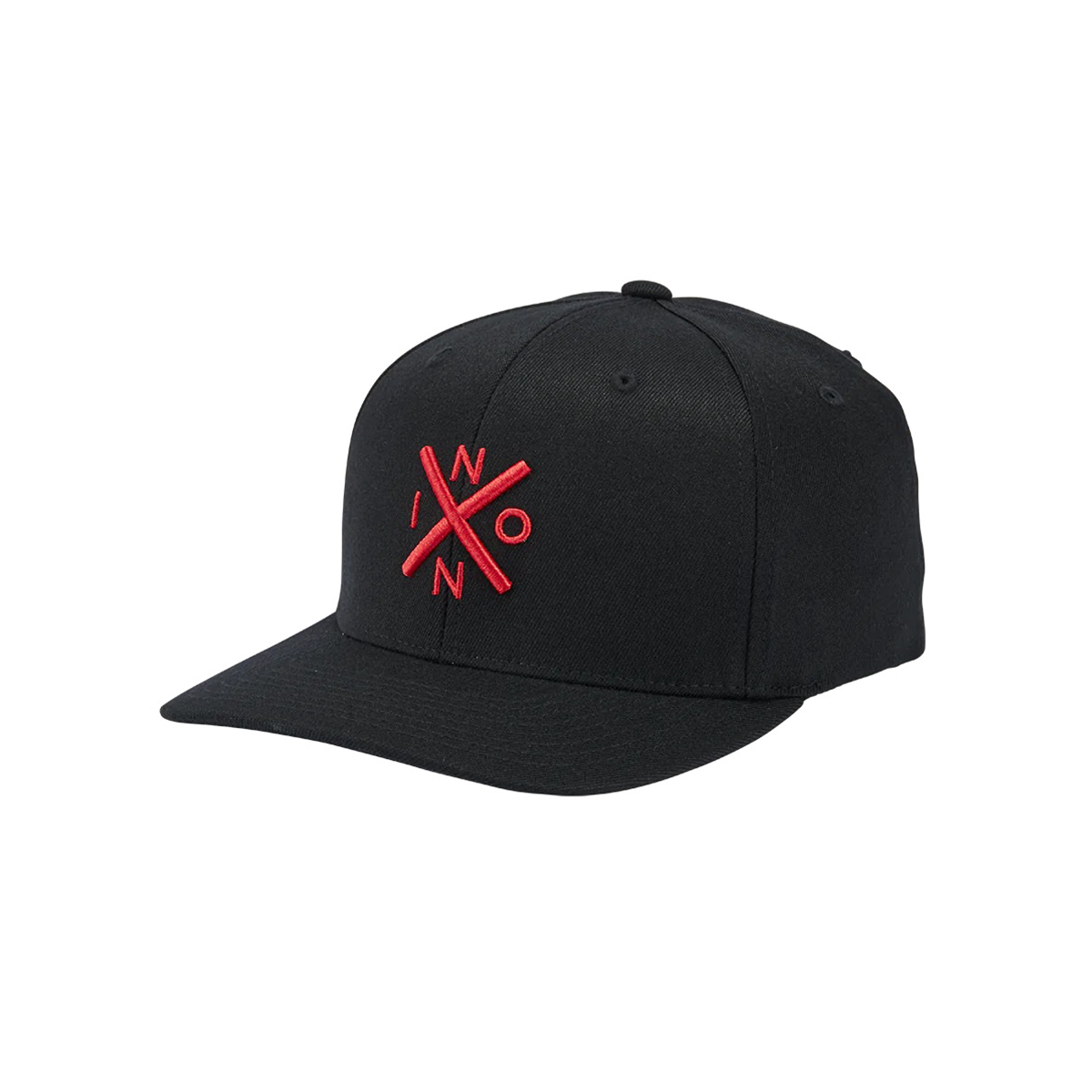 Gorro Nixon Exchange Flex Fit Hat Negro Rojo