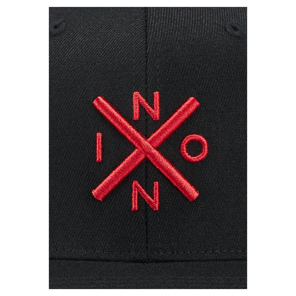 Gorro Nixon Exchange Flex Fit Hat Negro Rojo