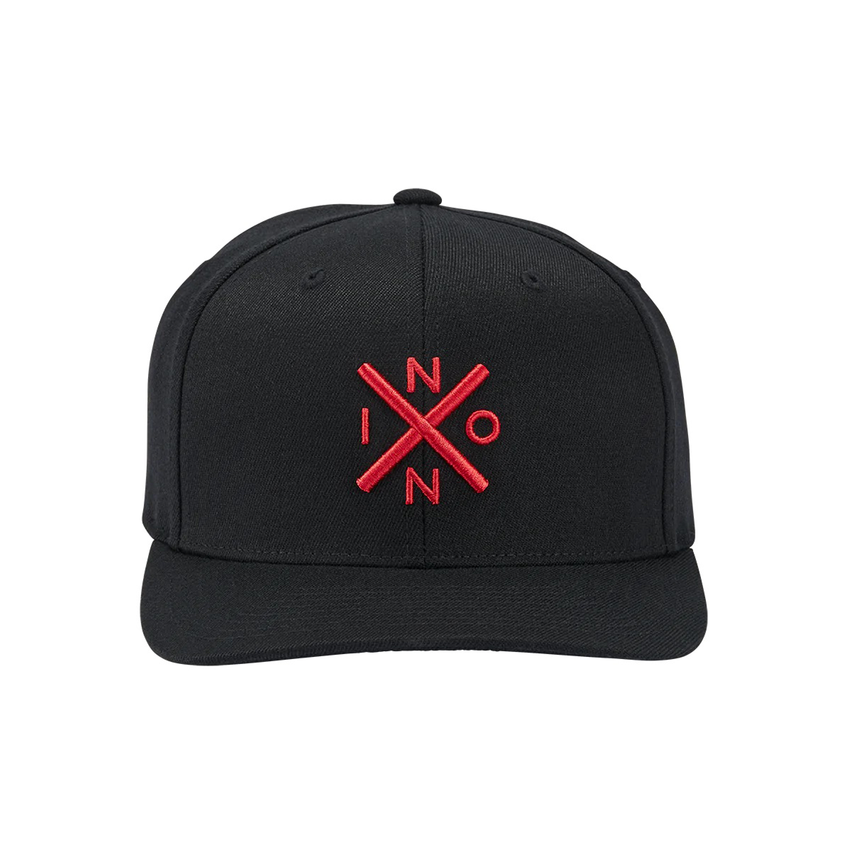 Gorro Nixon Exchange Flex Fit Hat Negro Rojo